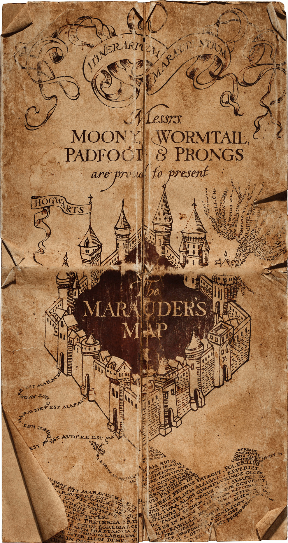 Mapa do Maroto em Pergaminho